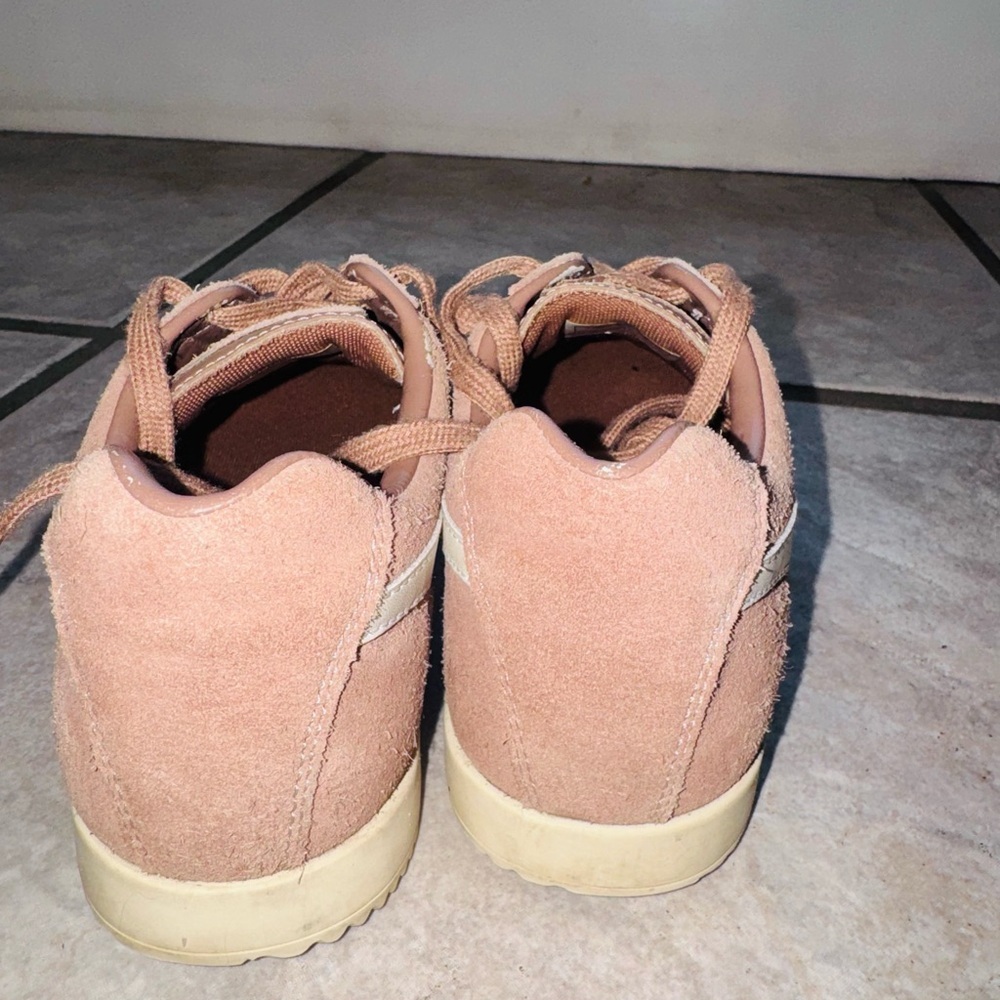 Gola Classics Harrier Suede Vintage Style Sneakers Womens Dusty Rose Pink Shoes - Picture 3 of 8